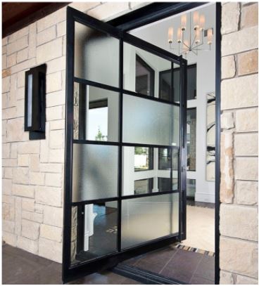 Modern Multi-Pane Pivot Door