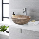 Valencia Beige Travertine Vessel Sink Filled Polished 16 x 6