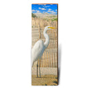 Egret on Sand Dunes | Wall Art Print on Real Wood