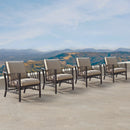 Aluminum Deep Seating Rocking Club Chairs in Antique Copper (set of 4)