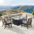 Aluminum Deep Seating Rocking Club Chairs in Antique Copper (set of 4)