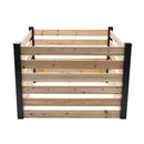 244 Gallon Outdoor Cedar Wooden Compost Bin in Natural Black Wood Finish