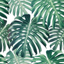 Fashionable Green Exotic Leaves Wallpaper Chic