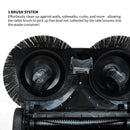 30" Battery Powered Push Sweeper with Triple Power Brooms Electric Drive and Dust Suppression Sprayer