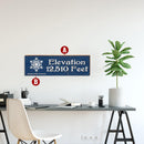 Lodge Blue with Snowflake Customizable | Wall Art Print on Real Wood