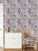 Fashionable Purple Flowers Wallpaper Smart