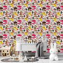 Modish Mushrooms Pattern Wallpaper