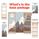 Wood and Hearts 3-in-1 Swedish Ladder Wall Gym for Kids 3+