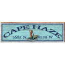Cape Haze Mermaid Blue Latitude Longitude | Wall Art Print on Real Wood
