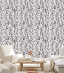 Black and White Wildflowers Wallpaper