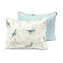 King Size Reversible Polyester Lightweight Floral Birds 3 Piece Quilt Set