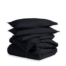 Twin/Twin XL Super Soft Lightweight Down Alternative Comforter Set in Black
