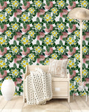 Protea and White Flowers Wallpaper