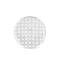 Rattan- American Coffee Cups, Set Of 12- Pearl & Silver