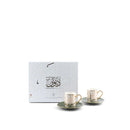 Diwan -  Turkish Coffee Cups (12-Pc) - Olive Green & Gold