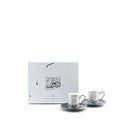 Diwan -  Turkish Coffee Cups(12-Pc) - Dark Blue & Silver