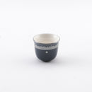 Atheer - Arabic Coffee Cups With Holder - Dark Blue & Silver