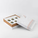 Atheer - Arabic Coffee Cups With Holder - Olive Green & Gold