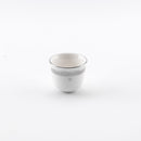Atheer - Arabic Coffee Cups With Holder - White & Silver