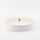 Atheer - Large Decorative Canister - White & Gold