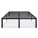 Queen size 18-inch High Rise Heavy Duty Metal Platform Bed Frame with Steel Slats