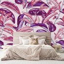 Stylish Pink and Purple Leaves Wallpaper Vogue Select