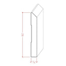 EWBB15 Beveled Edge Baseboard 5-1/4" Tall x 11/16" Moulding Unfinished