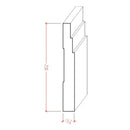 EWBB29 Contemporary Stepped 5-1/4" Tall x 11/16" Baseboard Unfinished
