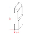 EWBB31 Colonial 3-3/4" Tall x 3/4" Baseboard Moulding. Unfinished