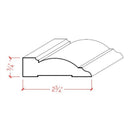 EWCA32 Transitional Casing Trim 2-3/4" wide x 3/4" Unfinished
