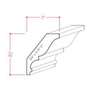 EWCR17 Crown 3/4" x 3-3/16" Unfinished 2-1/2" High x 2" Deep