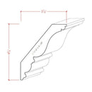 EWCR28 Crown 1-1/16" x 6-1/8" Unfinished 4-3/4" High x 3-7/8" Deep