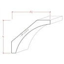 EWCR41 Cove Crown 1-3/8" x 6-3/16 Unfinished 4" High x 4-5/8" Deep