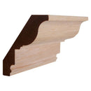 EWCR47 Colonial Crown 3/4" x 4" Unfinished 3" High x 2-5/8" Deep