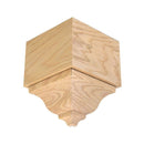 EWCR63 Crown Outside Corner Block 3-1/2 Tall x 2-3/8 Face Unfinished