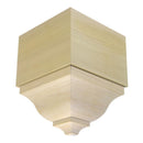 EWCR83 Crown Outside Corner Block 4-1/4" Tall x 3" deep 6" Face Unfinished