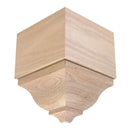 EWCR83 Crown Outside Corner Block 4-1/4" Tall x 3" deep 6" Face Unfinished