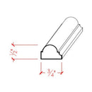 EWPM32 Mini Panel Molding 3/4" wide x 1/2" Trim. Unfinished