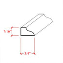 EWPM39 Ogee Panel Molding 3/4" wide x 7/16" Trim. Unfinished