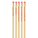 EXISTENTIAL CRISIS Pencil Set | 5 Cedar Pencils | Cream with Blood-Red Foil Stamping