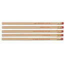 EXISTENTIAL CRISIS Pencil Set | 5 Cedar Pencils | Cream with Blood-Red Foil Stamping