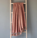 Lovecup Coral Washed Linen Throw L427