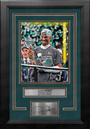 Jalen Hurts Trophy Philadelphia Eagles Super Bowl Champions 11x14 Framed Photo & Engraved Autograph