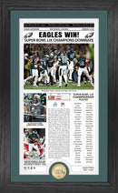 Philadelphia Eagles Super Bowl LIX Champions Front Page Cover Bronze Coin Photo Mint