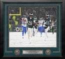 Saquon Barkley Snow Bowl Celebration Philadelphia Eagles 16" x 20" Framed Football Photo