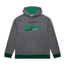 Philadelphia Eagles Mitchell & Ness Snow Washed Vintage Logo Fleece Hoodie