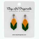 Ear of Corn Polymer Clay Earrings | Clay Art Originals