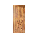 Finished & Unassembled Single X Design Pine Wood Barn Door Without Hardware