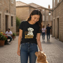 Easily Distracted By Golden Retriever Women Graphic T-Shirt Cotton Pet Lover Casual Top