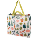 Eat More Plants Shopping Tote | Extra Large Market Eco Bag | 19.50" x 17.50" x 7"